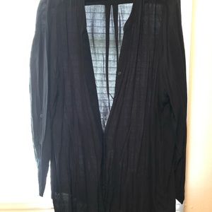 Lightweight black button up